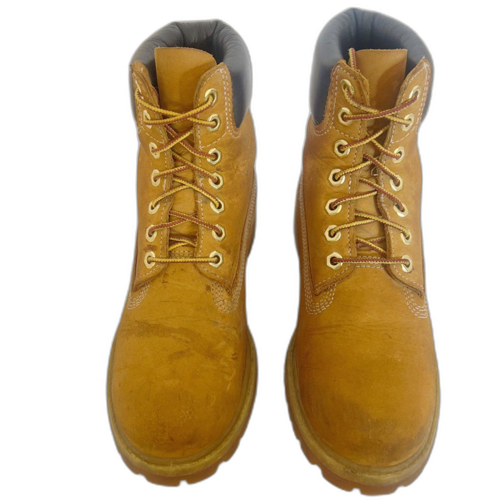 Timberland Premium Women's Lace Up Boots Tan Leather Wheat Nuback Size 7