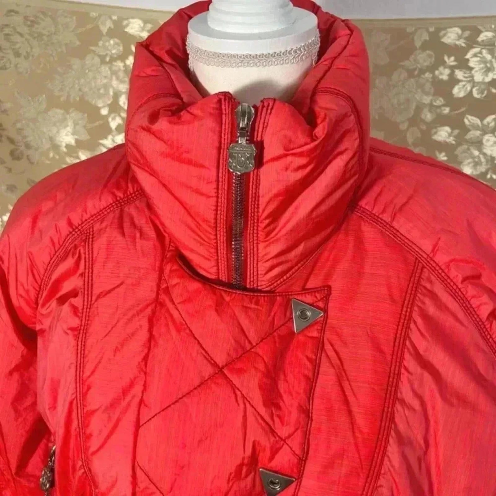 Vintage Kaelin Bright Orange Ski Jacket Size 8