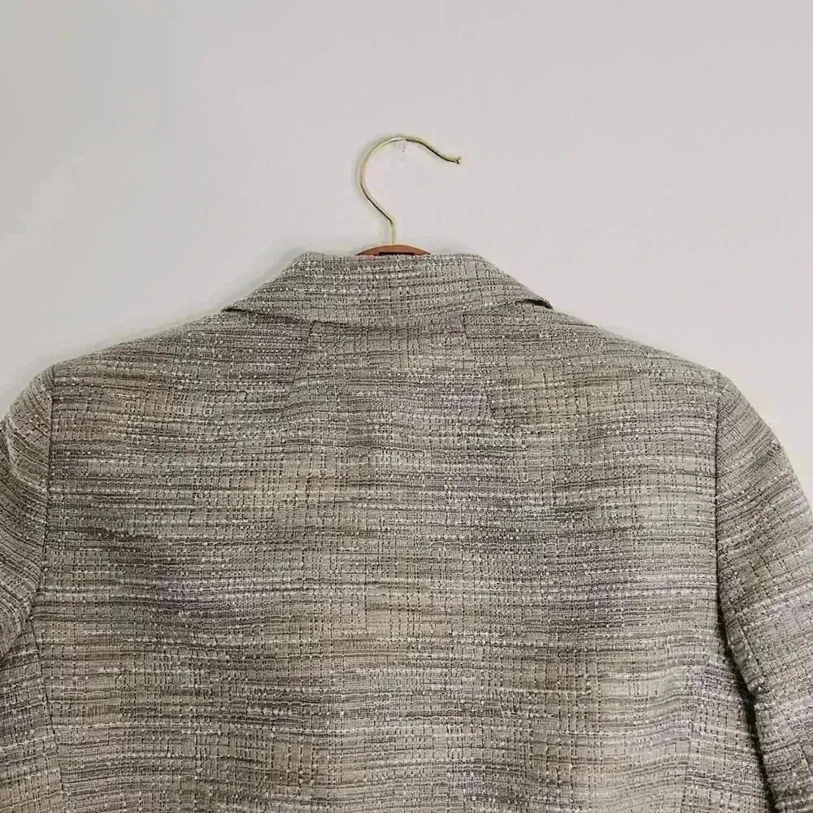 Lafayette 148 Tan Tweed Blazer Women's Size 6 Business Casual Formal Office