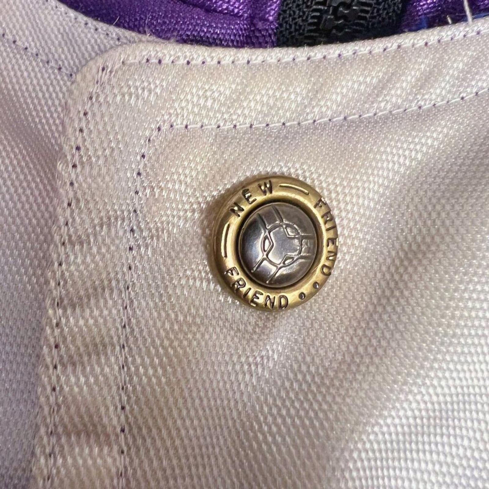 Vintage 90s Ski Jacket Silver Purple Colorful Winter Coat Women's Size S Rave