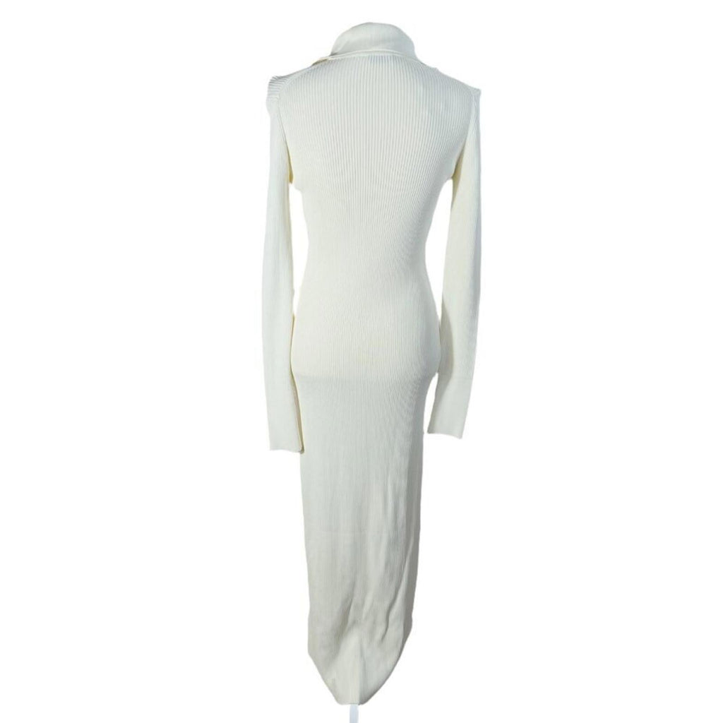 GAUGE81 Rubi Rib-Knit Dress in Ivory Maxi Dress Women's Size S