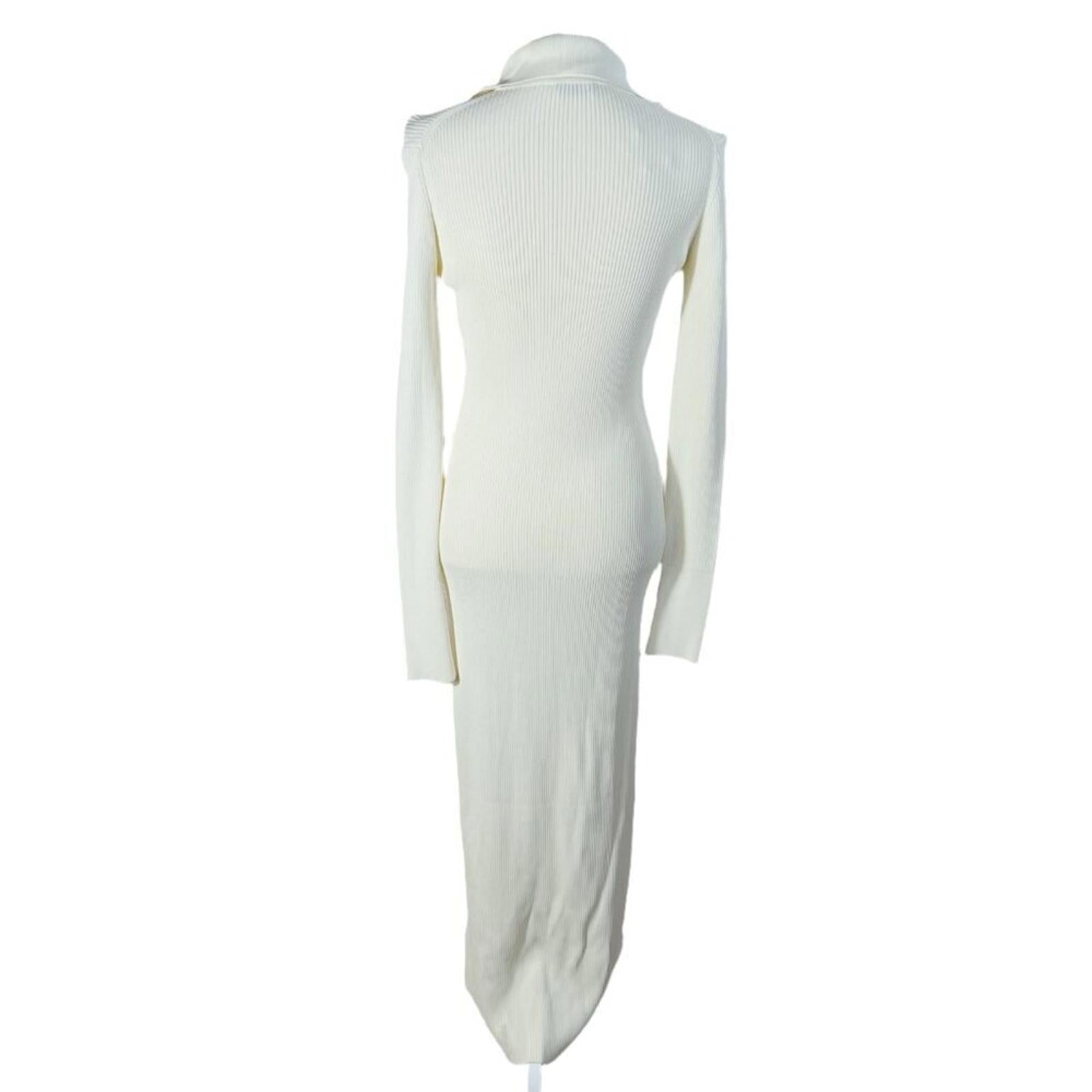 GAUGE81 Rubi Rib-Knit Dress in Ivory Maxi Dress Women's Size S