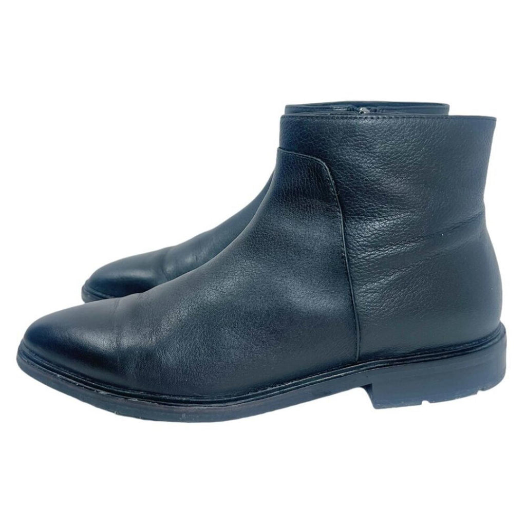 Via Spiga Women's Evanna Leather Booties in Black Ankle Boots Women's Size 7