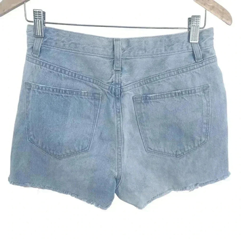 GAP Star Design Light Wash High Rise Denim Shorts Women's Size 27