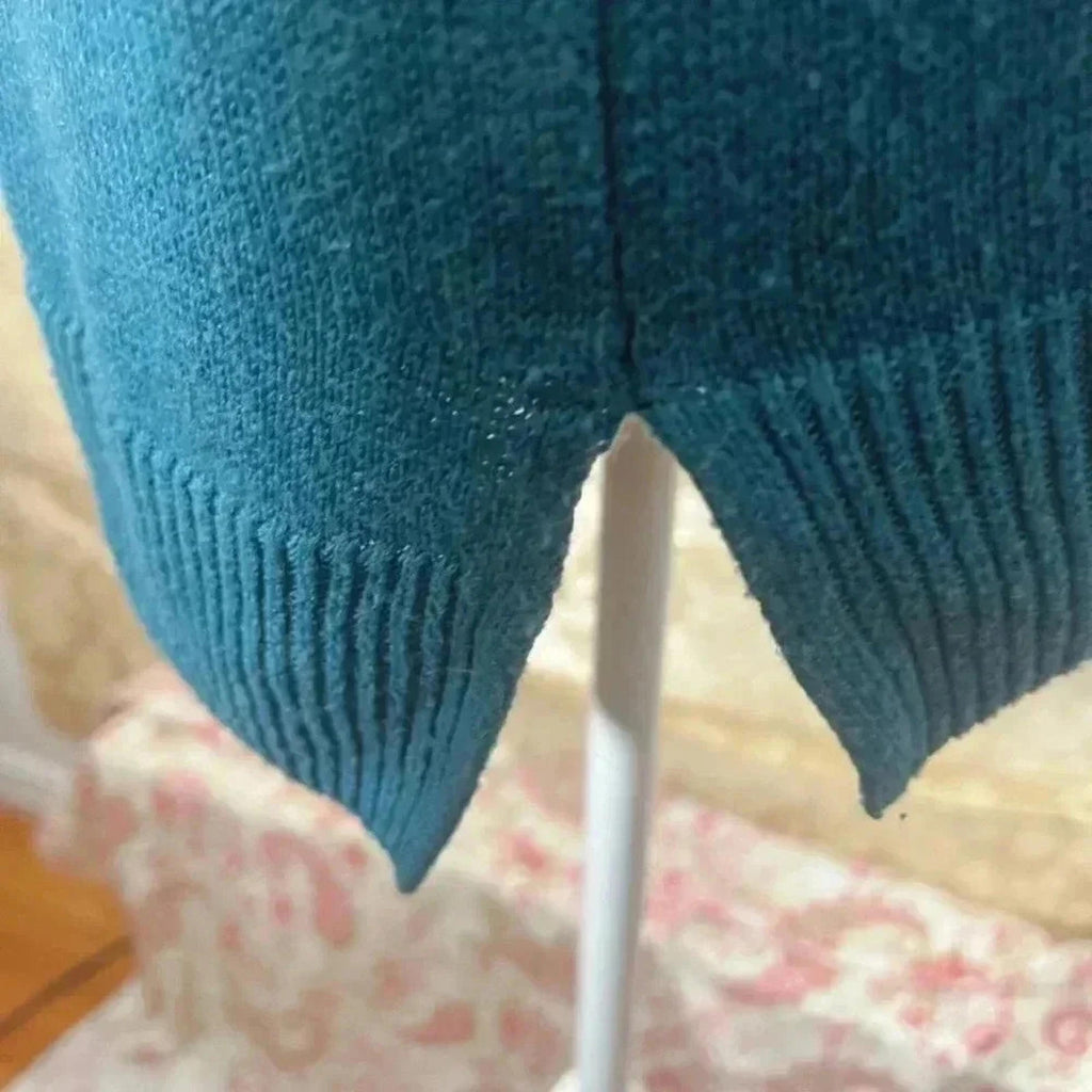 Ella Moss Teal Green Blue Crewneck Sweater Knit Women's Size M