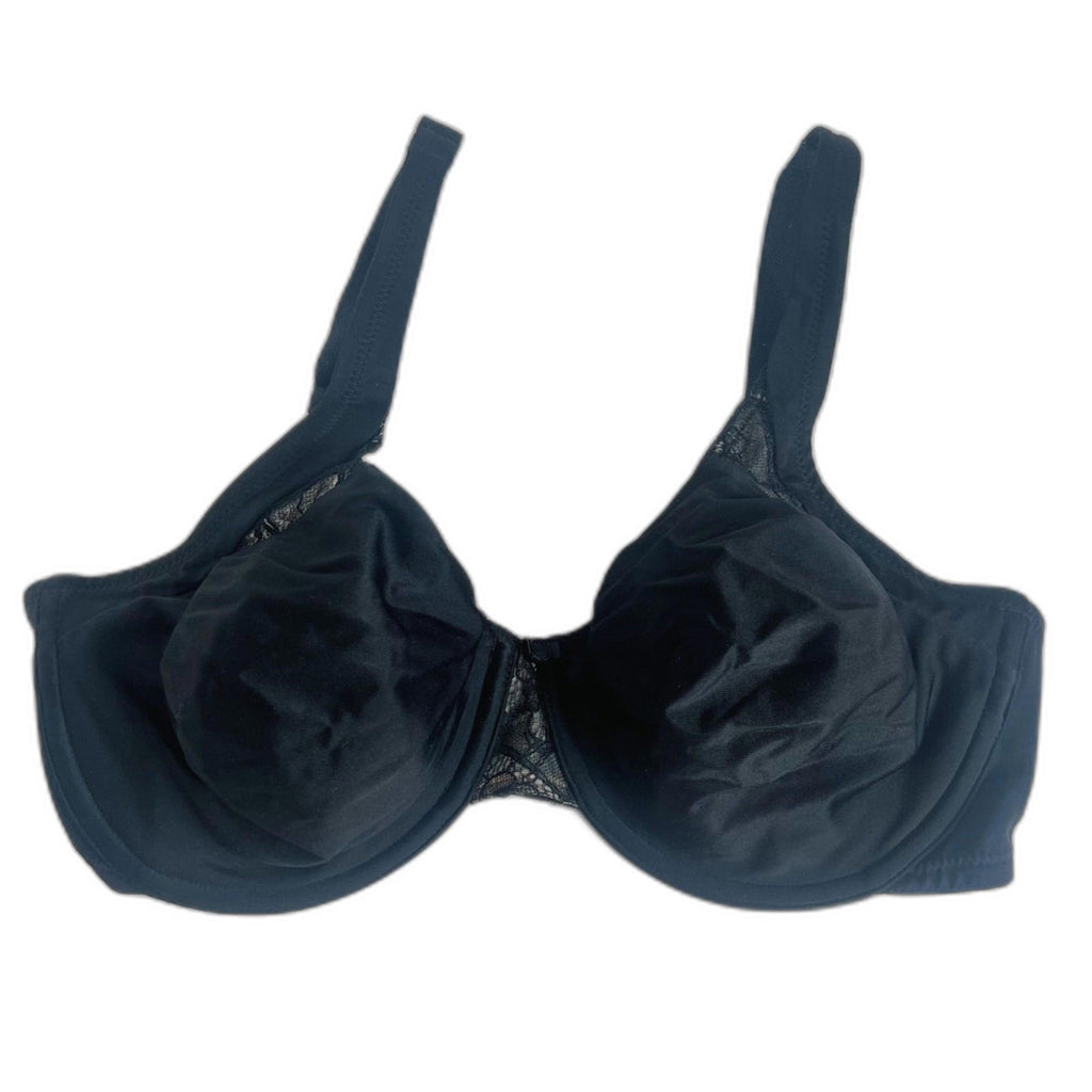 Wacoal Black Unlined Bra Lace Details Size 36D