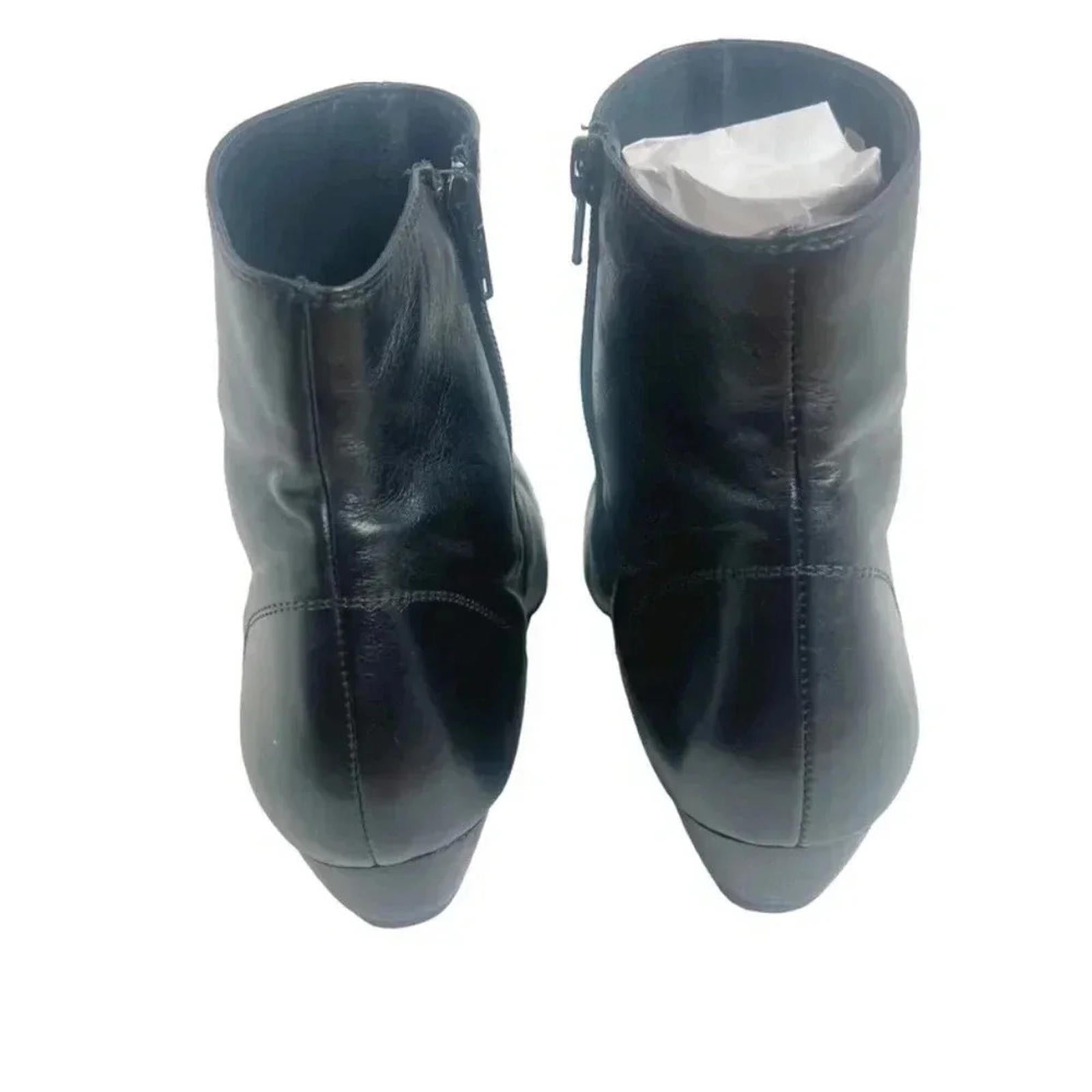 Paul Green Munchen Black Leather Booties Women's Size 7.5