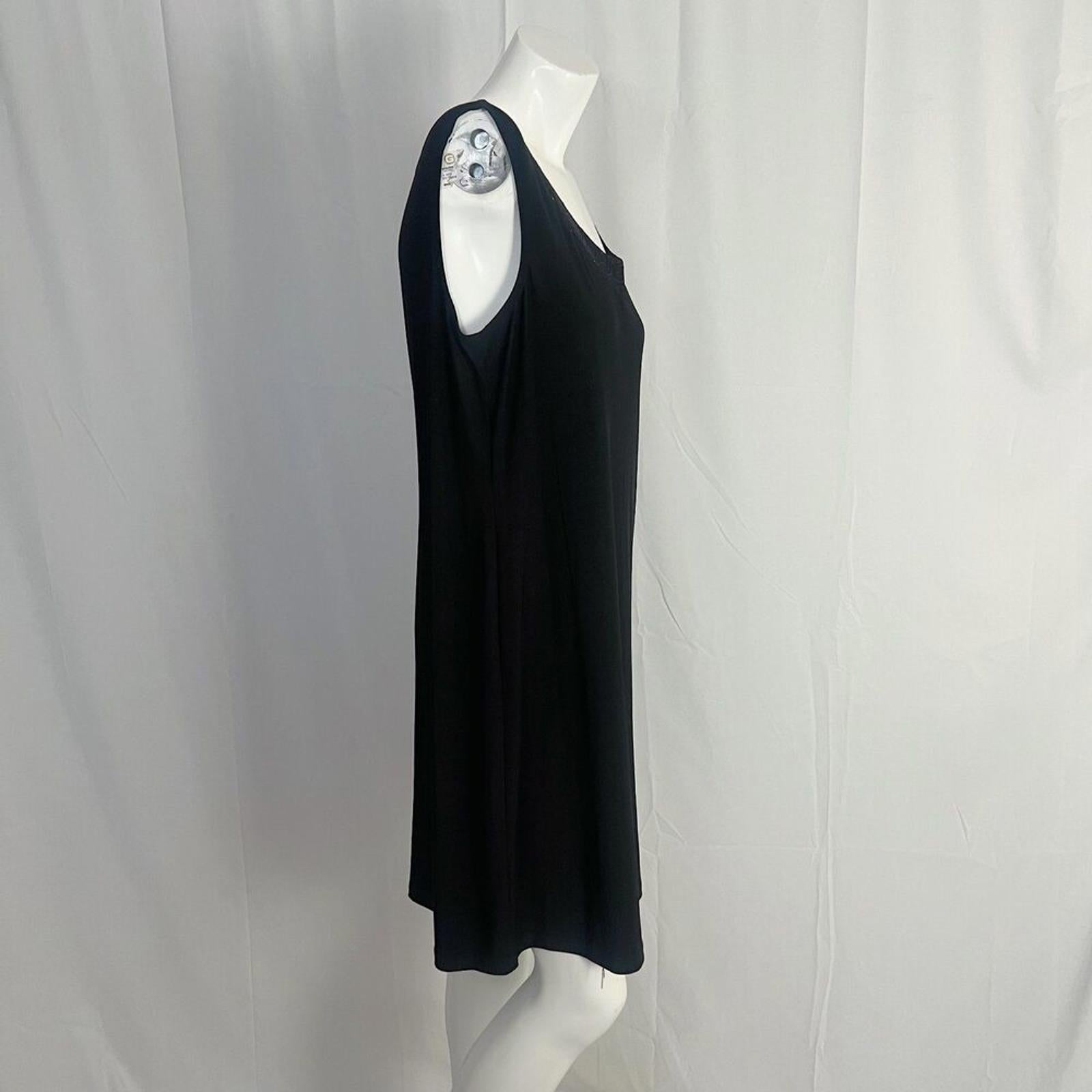 R&M Richards Collection Black Mini Dress Gold Collar Women's Size 14