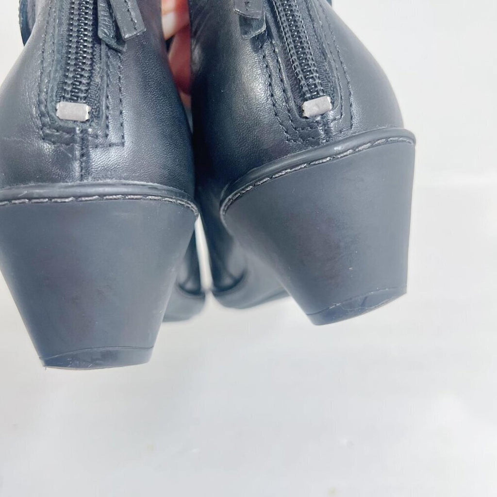 Dansko Bonita Black Leather Booties Ankle Boots Cutout Women's Size 7.5 US