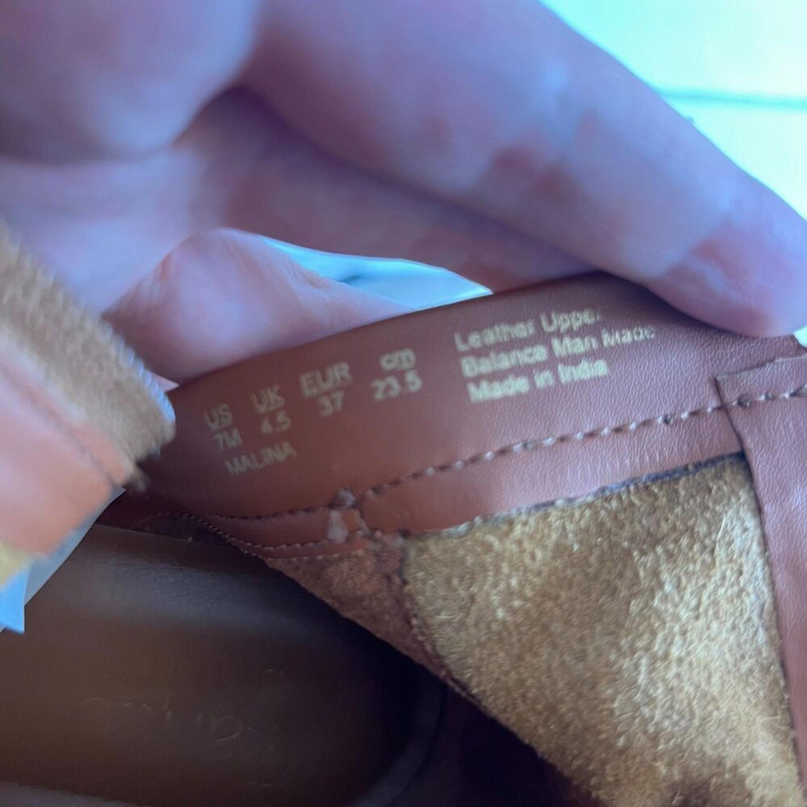 Franco Sarto Malina Tan Suede Ankle Boots Light Brown Booties Women's Size 7