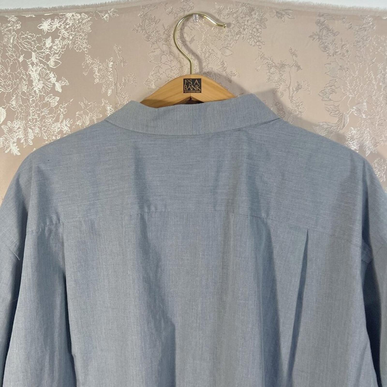 Synergy Performance Stretch Grey Men's Long Sleeve Button Up Shirt Size 20-37/38