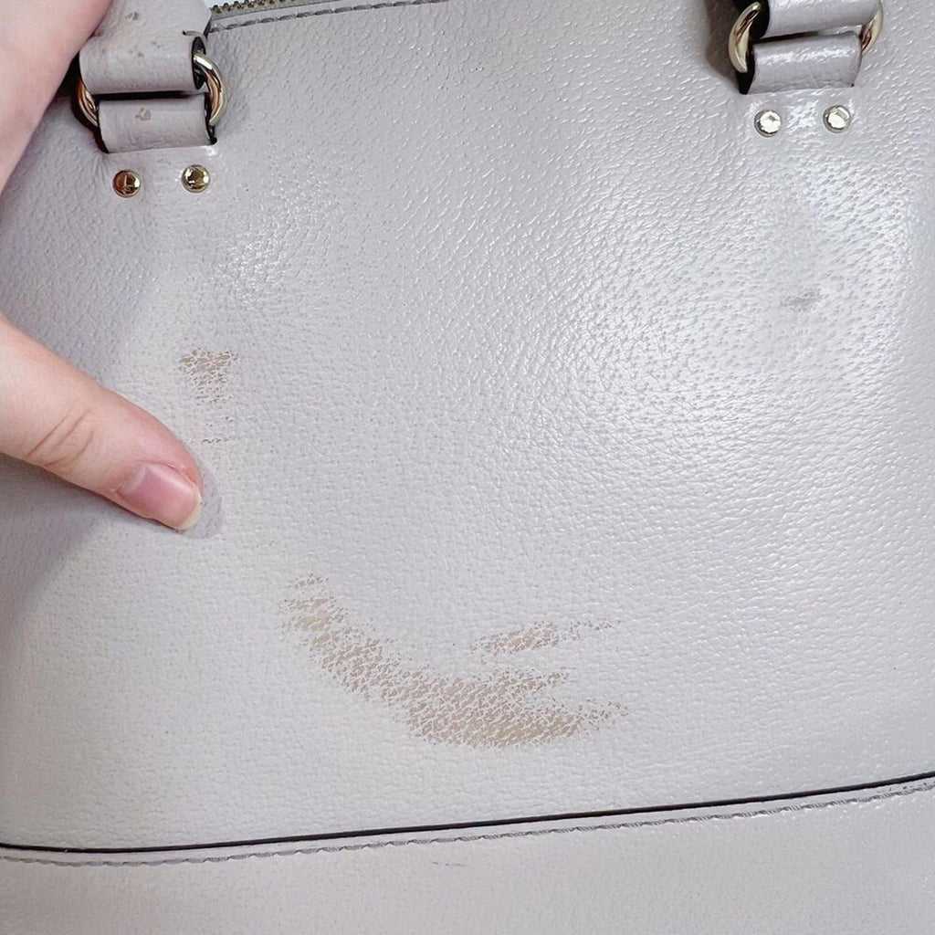 Kate Spade Rachelle Wellesly Light Taupe Cream Leather Structured Shoulder Bag