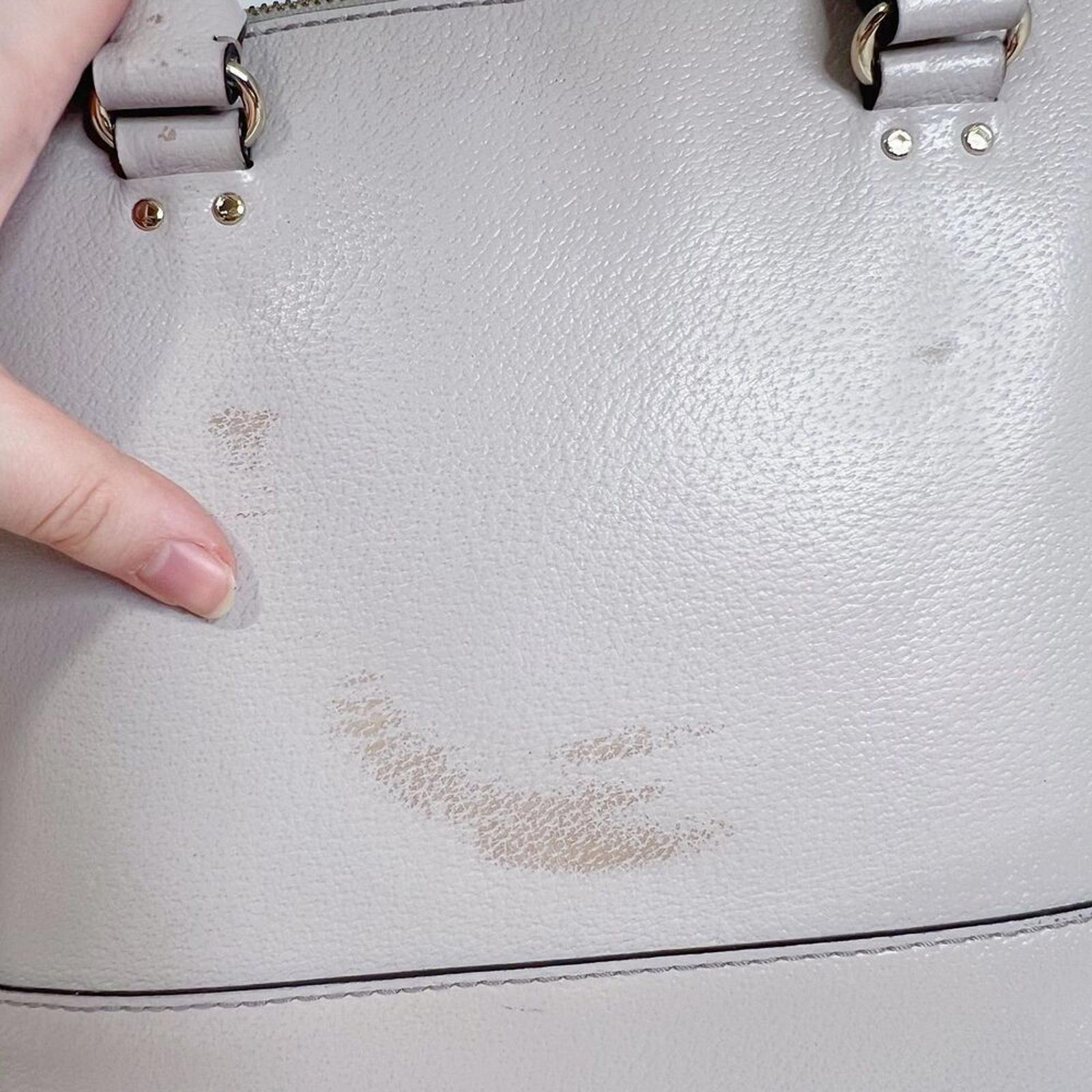 Kate Spade Rachelle Wellesly Light Taupe Cream Leather Structured Shoulder Bag