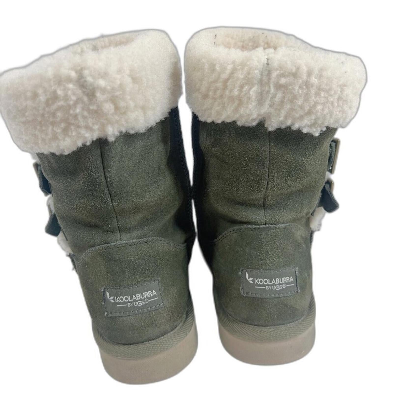 Koolaburra by Ugg Sulana Short Shearling Boot in Olive Green Size 8