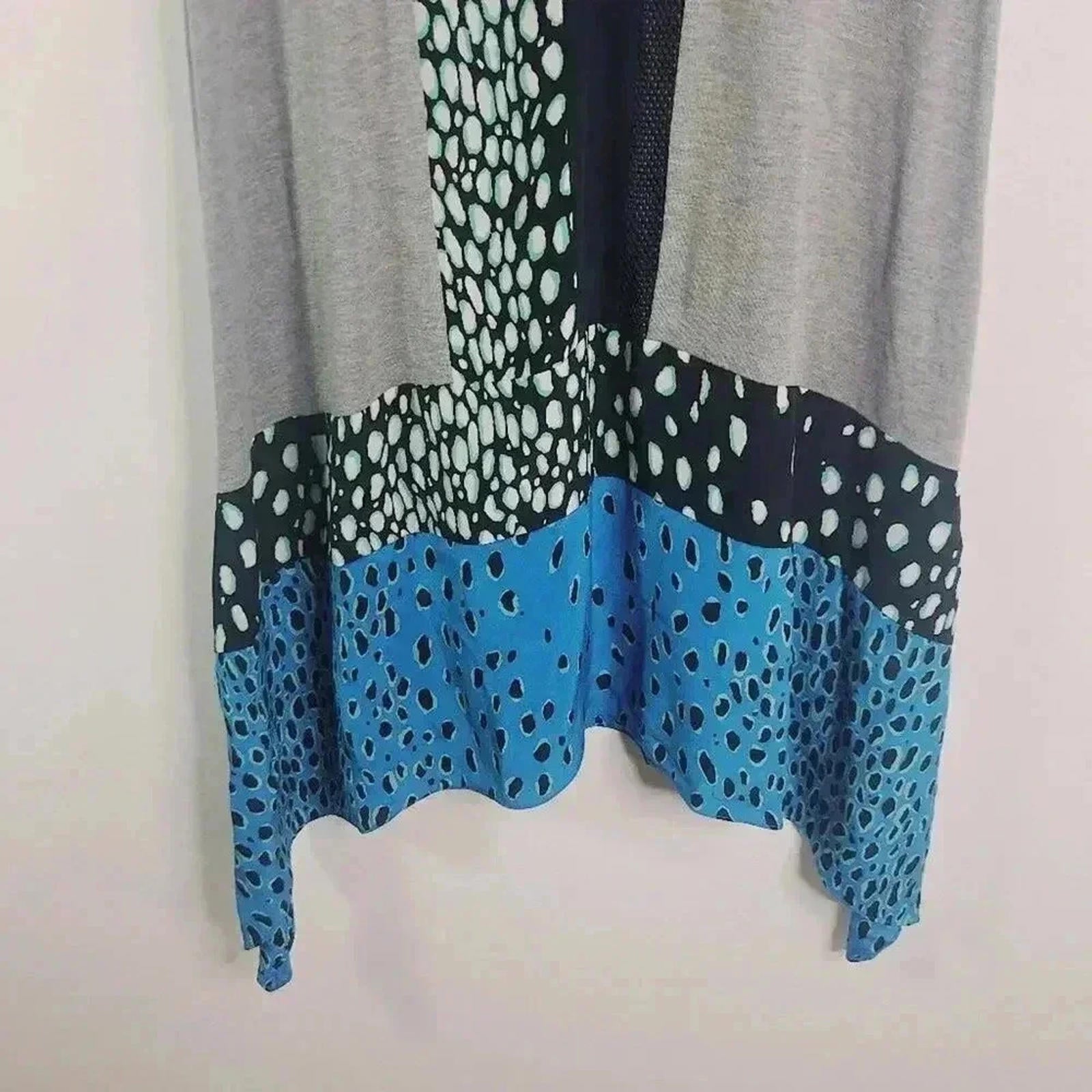 Elizabeth and James Blocked Patterned T Shirt Dress Women's Size XS