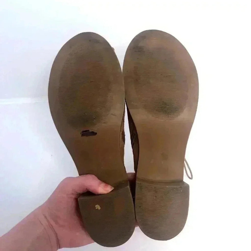 Steve Madden Adeline Booties Sandals Brown Suede Leather Women's Size 10