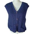 Vintage Essential Elements Navy Blue Sweater Vest Size XL Coastal Grandmother