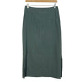 Vintage Jaclyn Smith Dark Olive Green Faux Suede Texture Midi Skirt Size 10