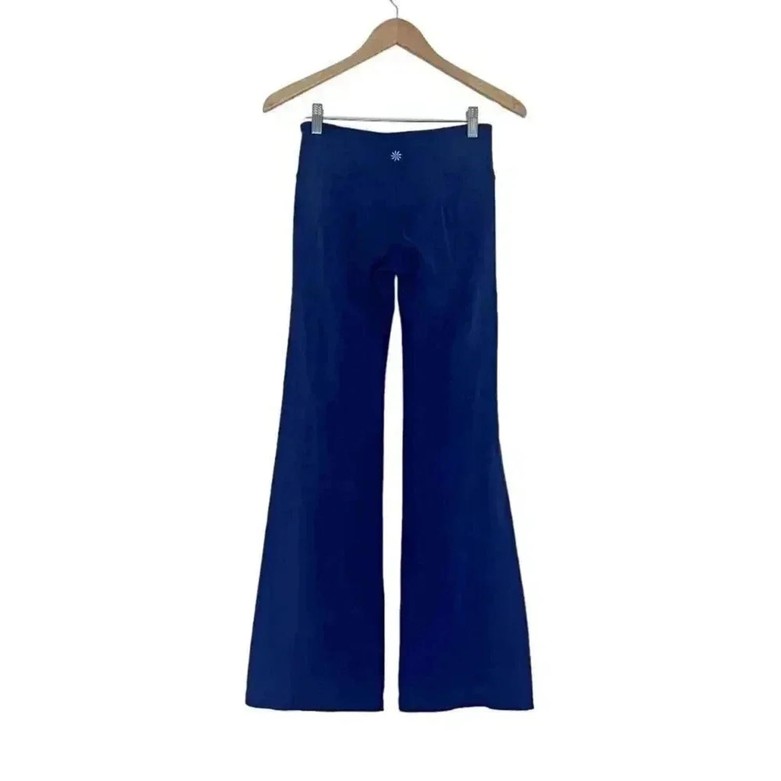 Athleta Dark Midrise Blue Flared Leggings Women's Size S