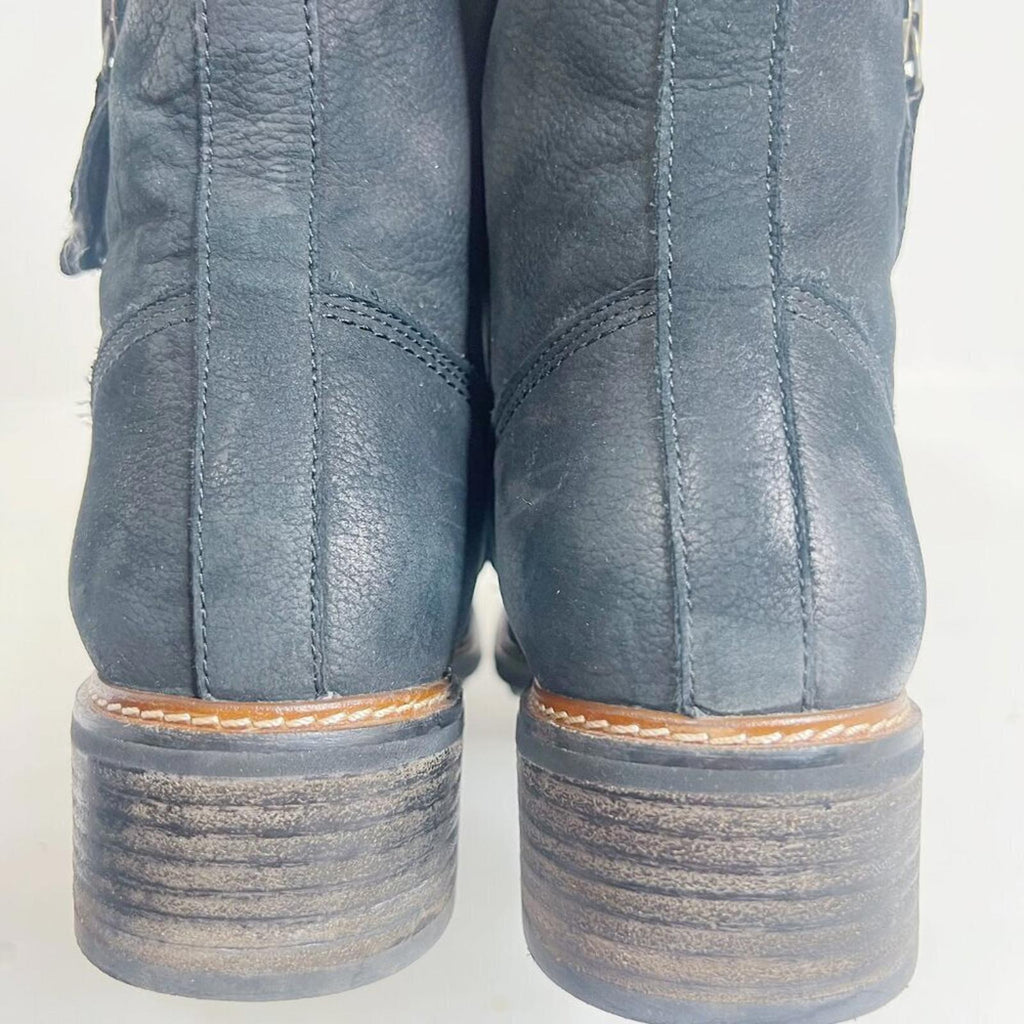 Paul Green Diego Booties Black Nuback Leather Women's Size 9