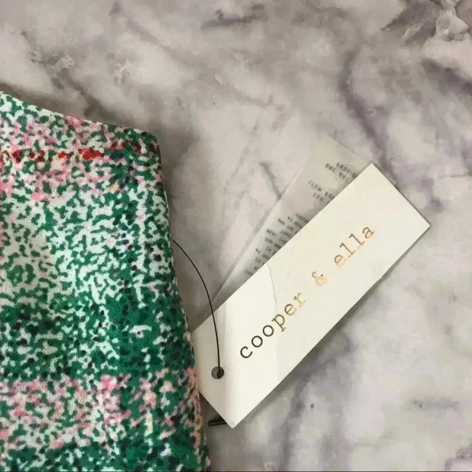 NWT Cooper and Ella Green Pink Plaid Tank Blouse Women's Size M