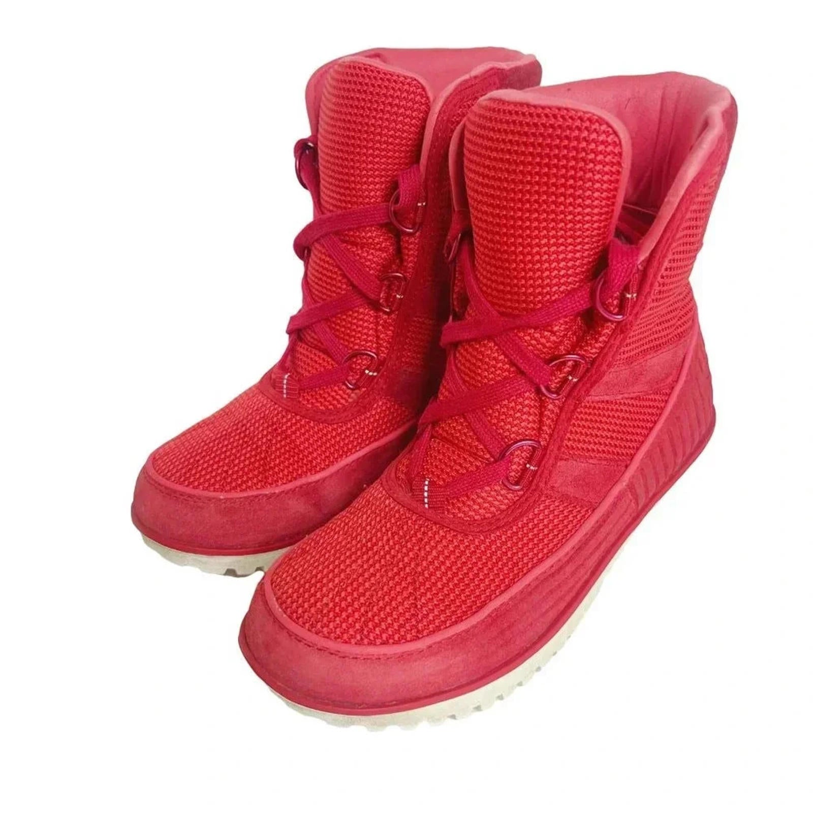 Sorel Tivoli II Red Waterproof Suede Sneaker Boots Womens Size 6