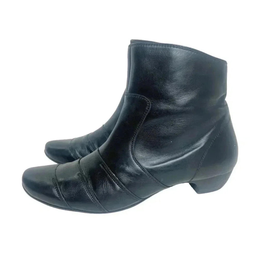 Paul Green Munchen Black Leather Booties Women's Size 7.5