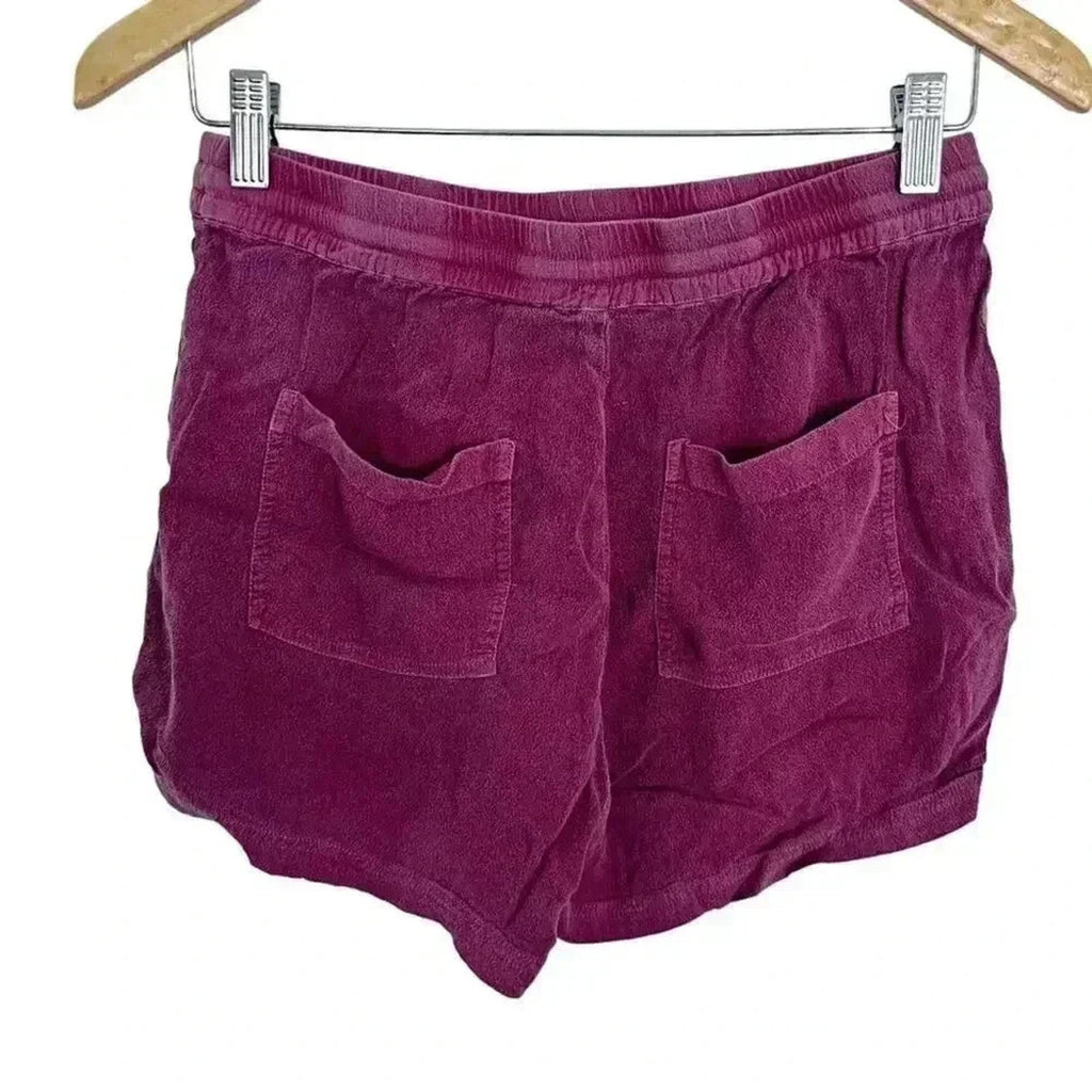 Anthropologie Hei Hei Red Flowy Drawstring Shorts Women's Size XS