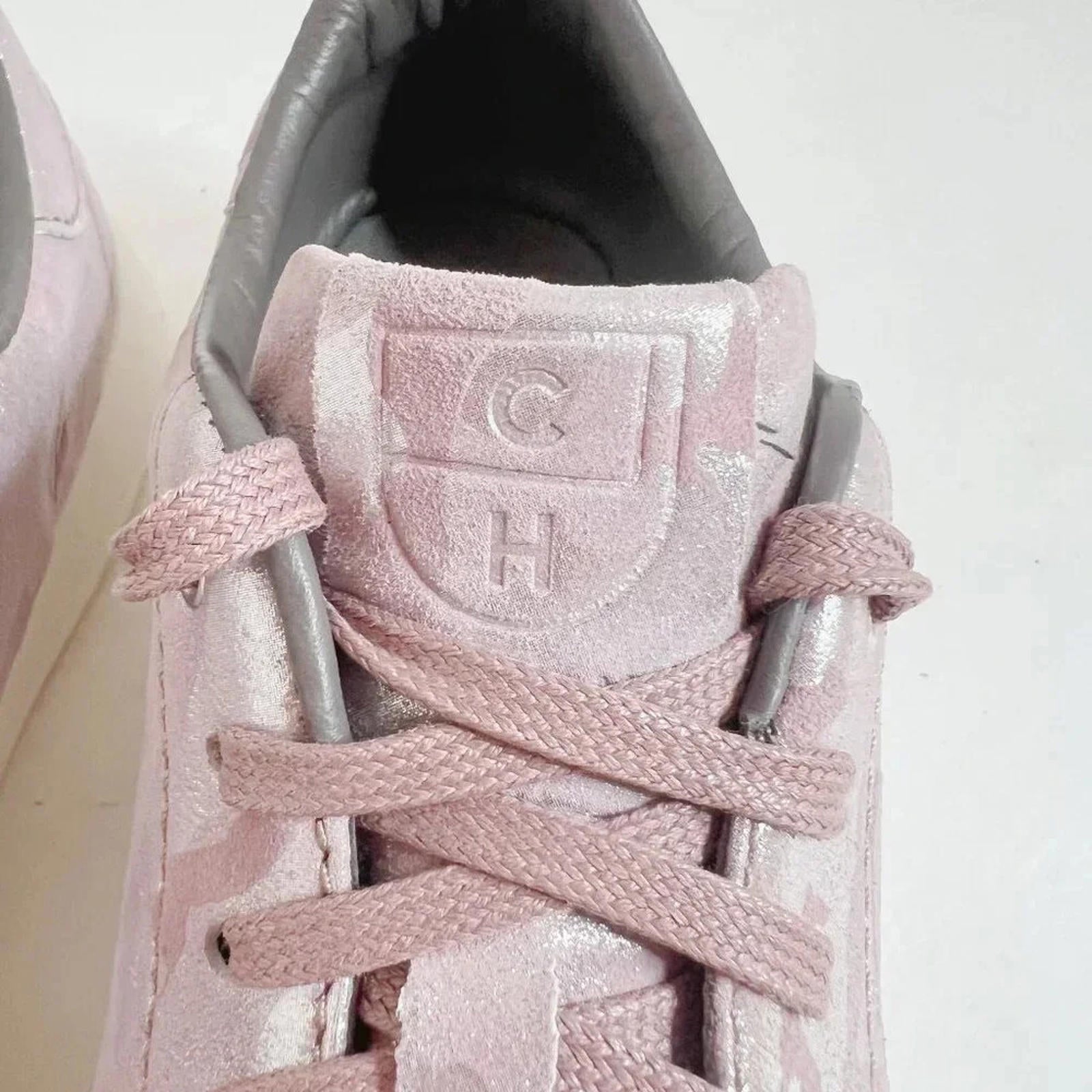 Cole Haan Grandpro Tennis Shoe Pink Metallic Camo Leather Women's Size 10