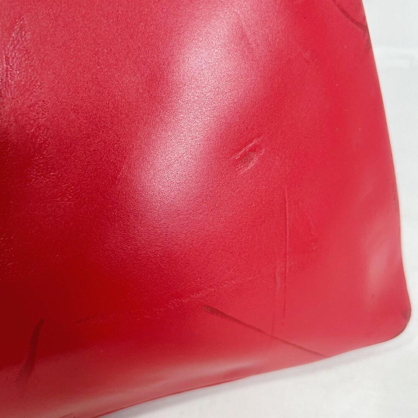 Furla Vintage Red Leather Shoulder Bag Handbag Purse Candy Apple Cherry