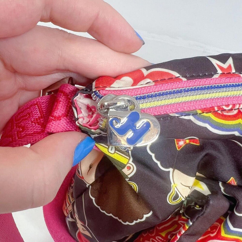 Harajuku Lovers y2k Roller Disco Gwen Stefani Black Shoulder Back Crossbody
