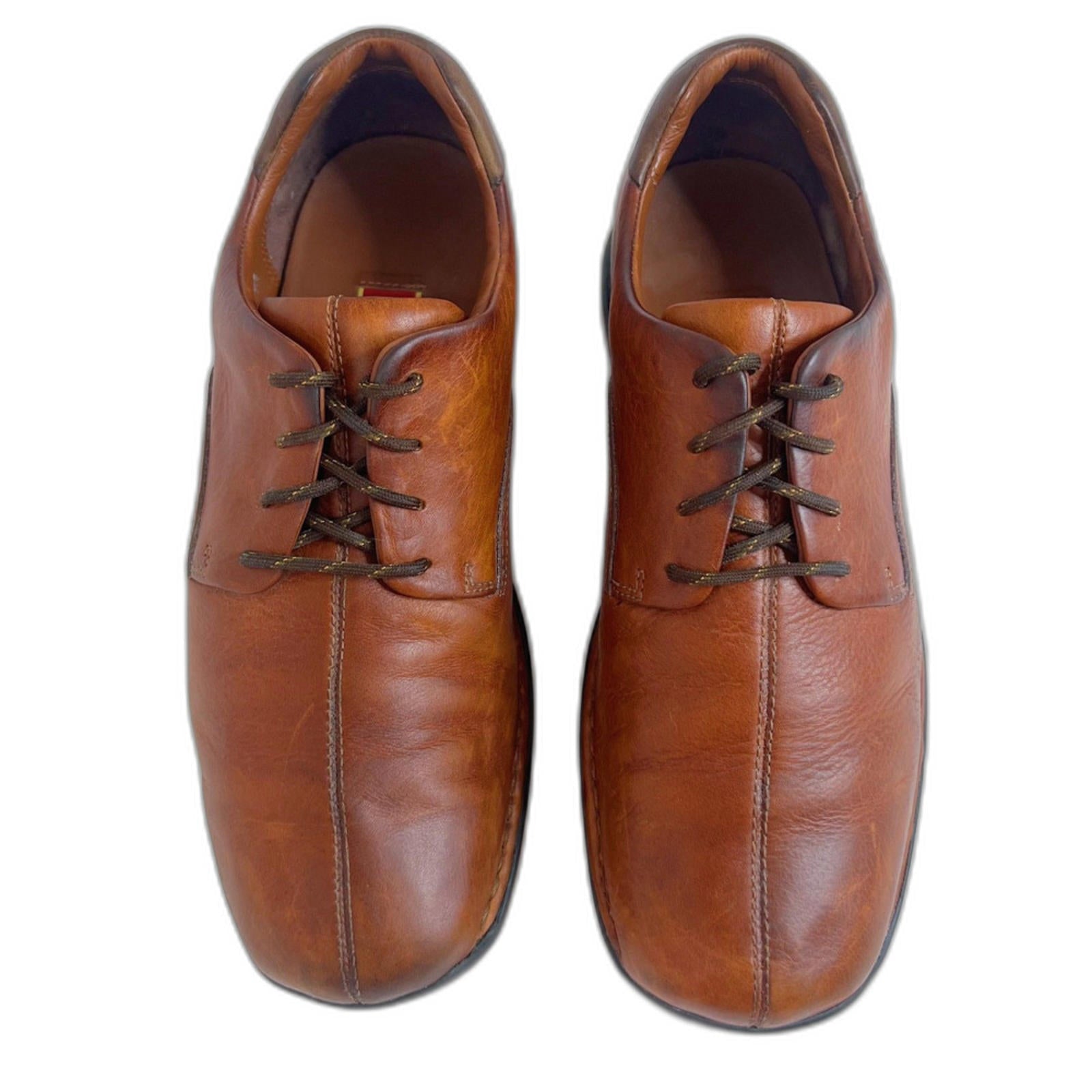 Cole Haan Cognac Brown Leather Lace Up Casual Oxfords Sneakers Men's Size 9.5W