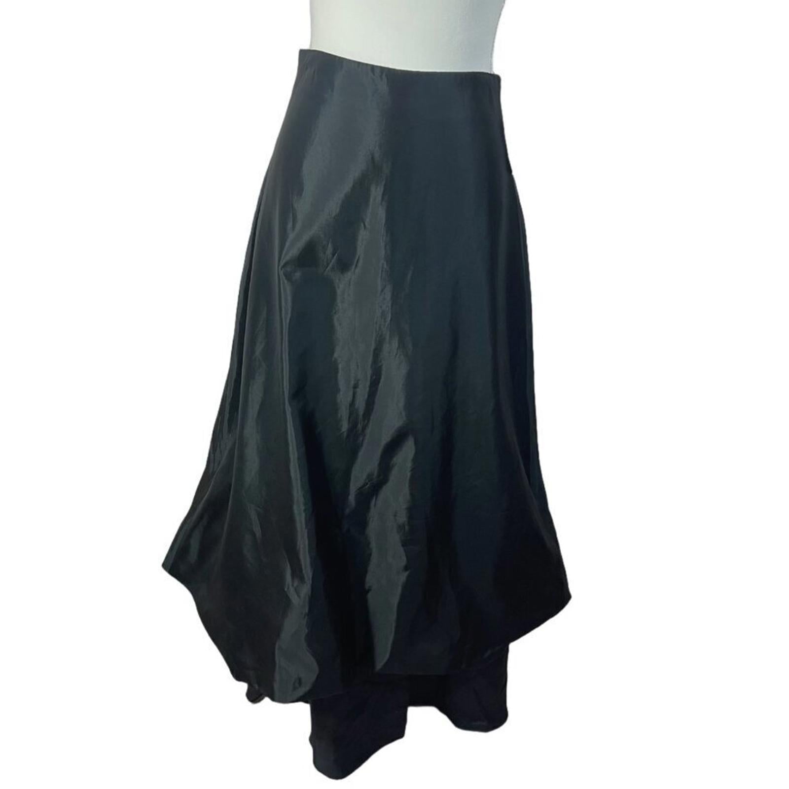 NWT JS Collections Black Organza Maxi Skirt Formal Skirt Women's Size 4