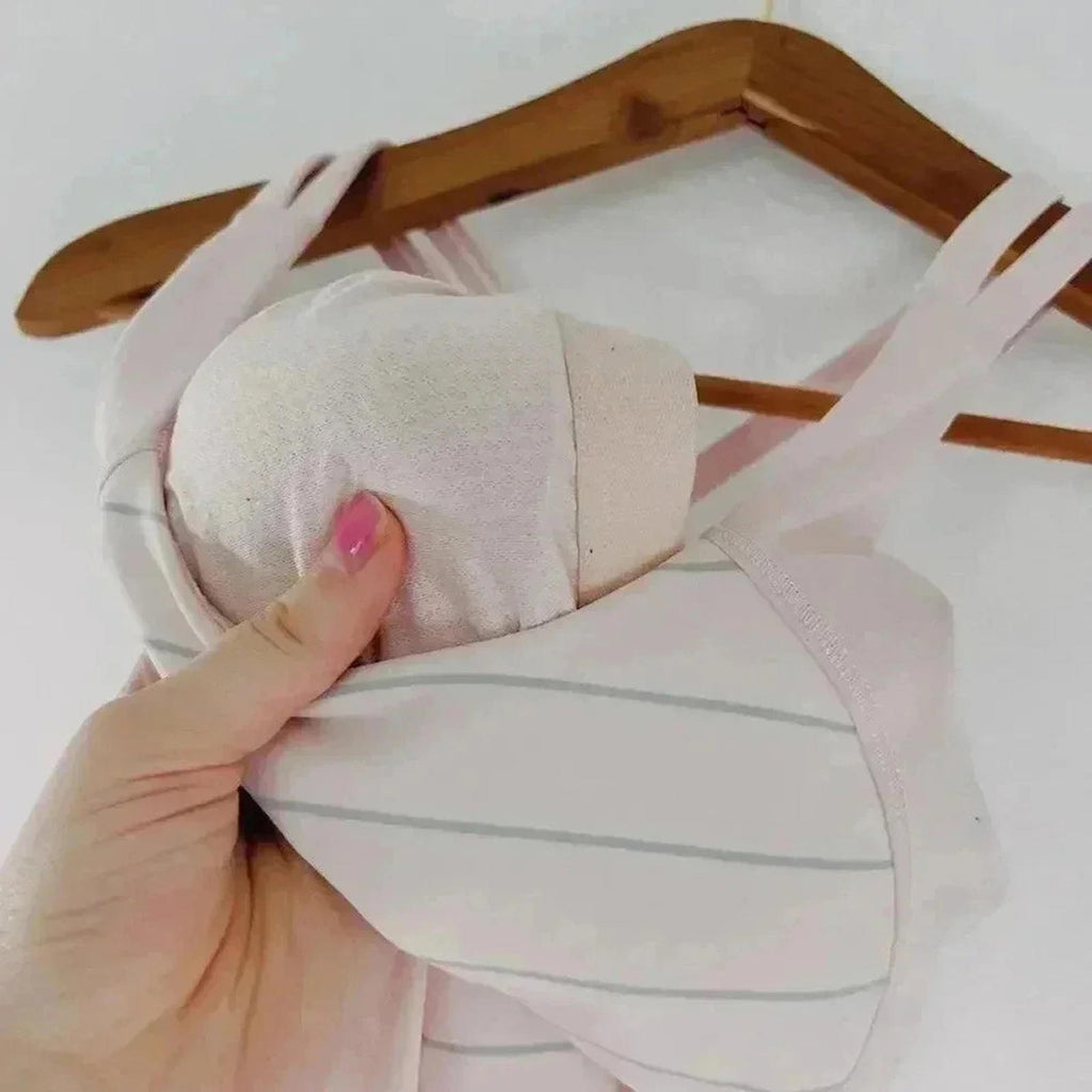Lululemon Light Pink Grey Striped Workout Tank Yoga Workout Women's size 4