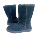 Koolaburra by Ugg Black Shearling Boots Fuzzy Leather Winter Fur Size 10