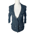 Doncaster Collection 100% Silk Black Knit Cardigan Women's Size XS