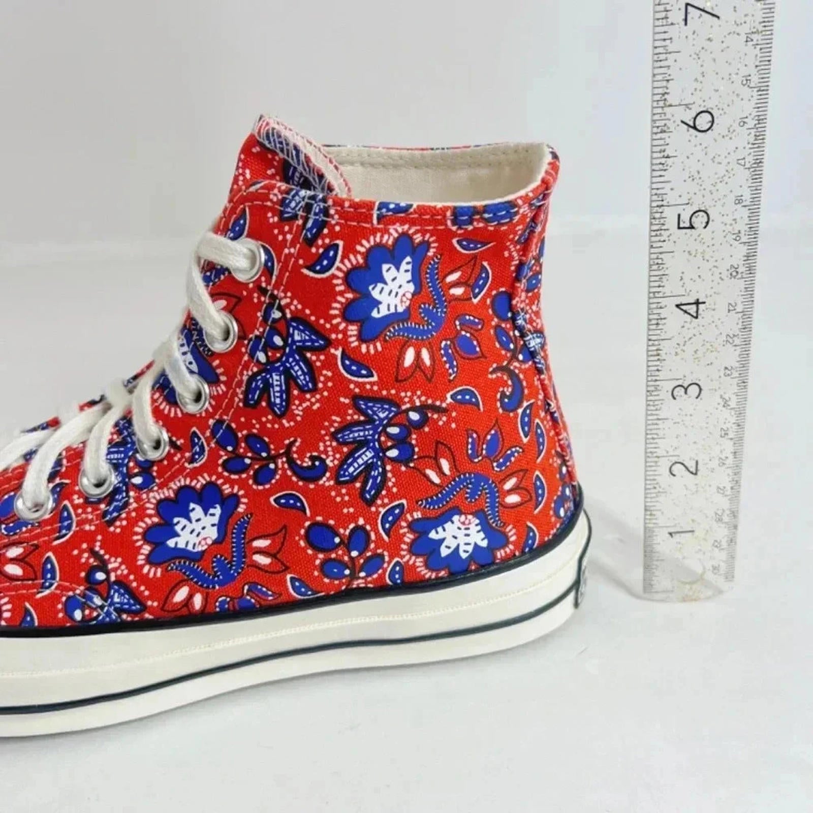Like New Converse Chuck 70 High Rise Paisley Habanero Red Men's 7 Women's 9