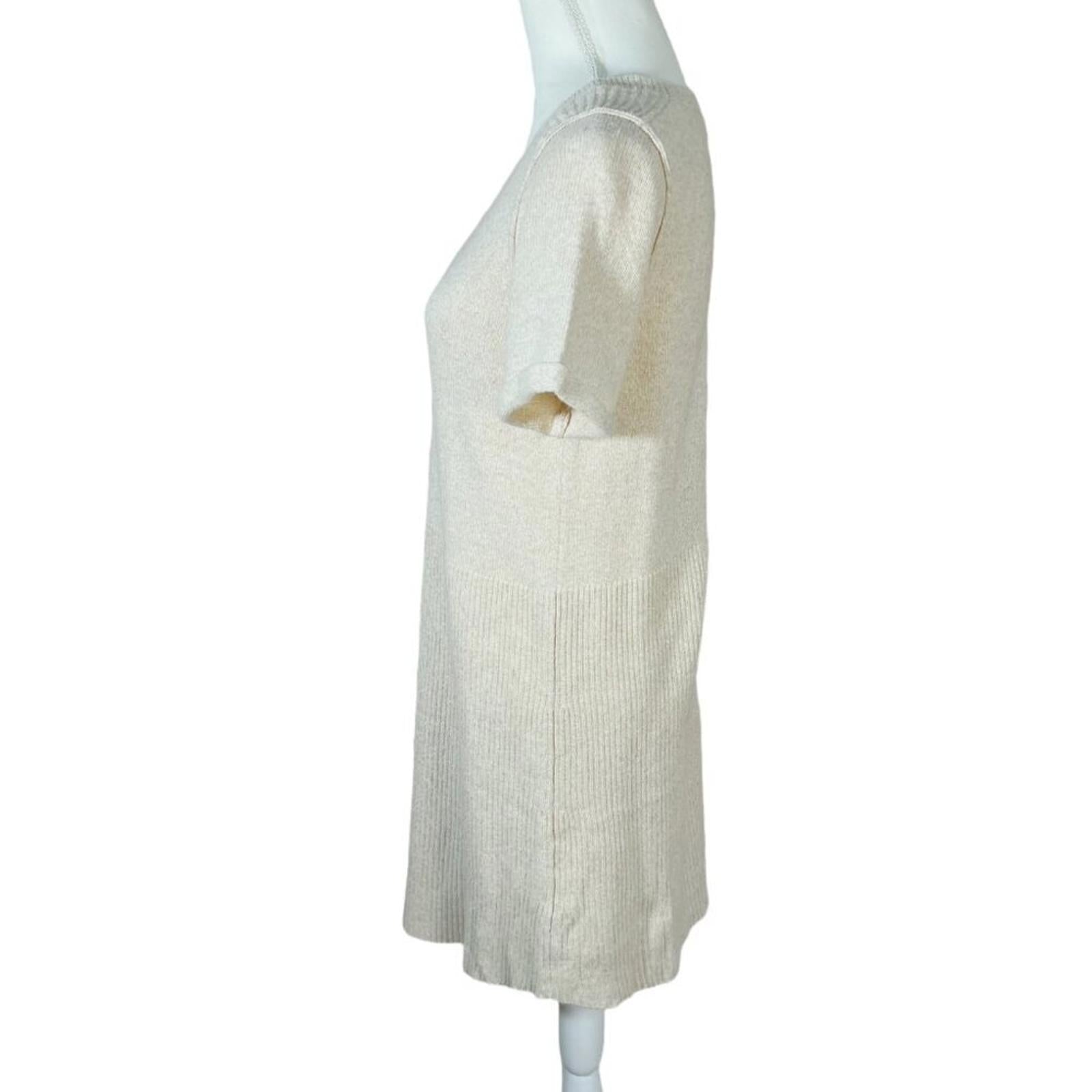Anthropologie Cream Short Sweater Dress Knit Dress Women's Size XS