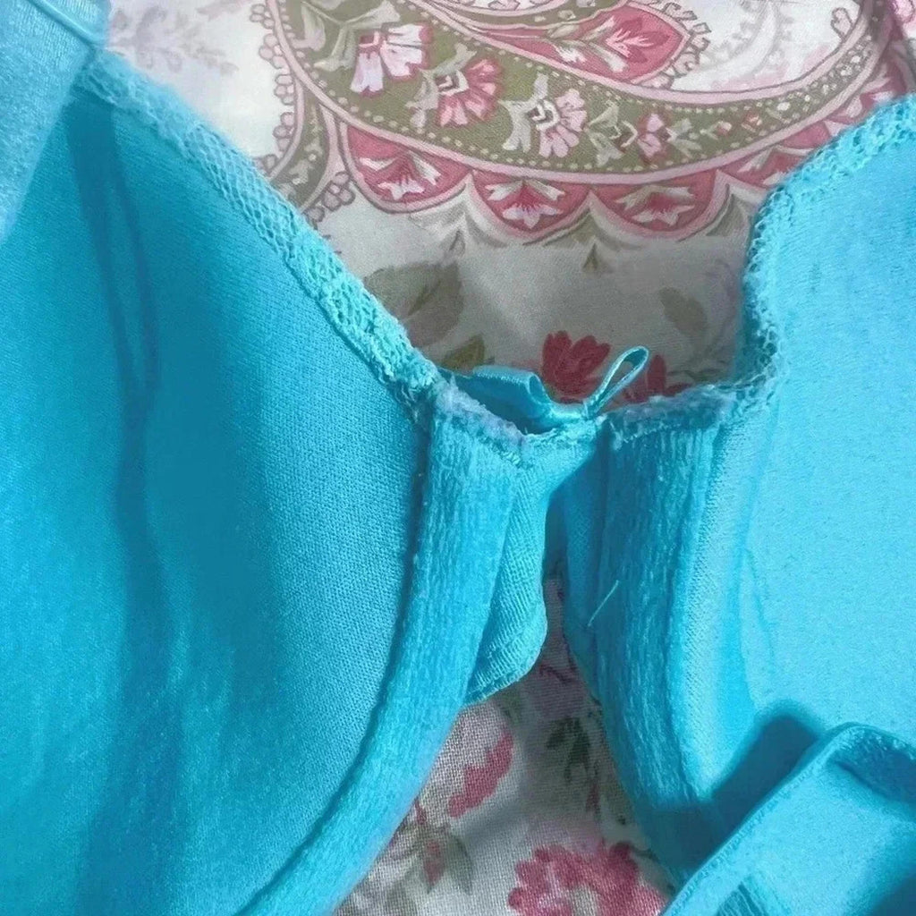 Victoria's Secret Blue Lace Lined Perfect Coverage Bra 34C