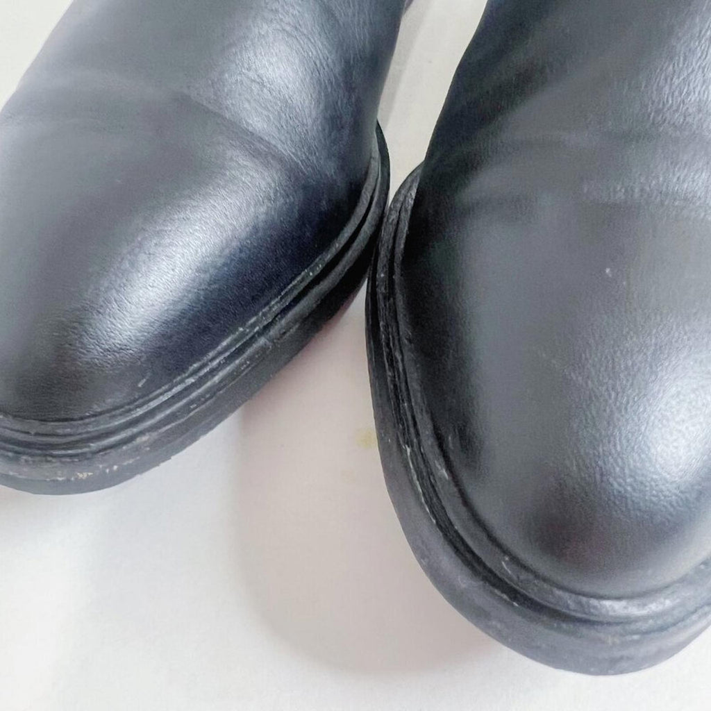 Via Spiga Women's Evanna Leather Booties in Black Ankle Boots Women's Size 7