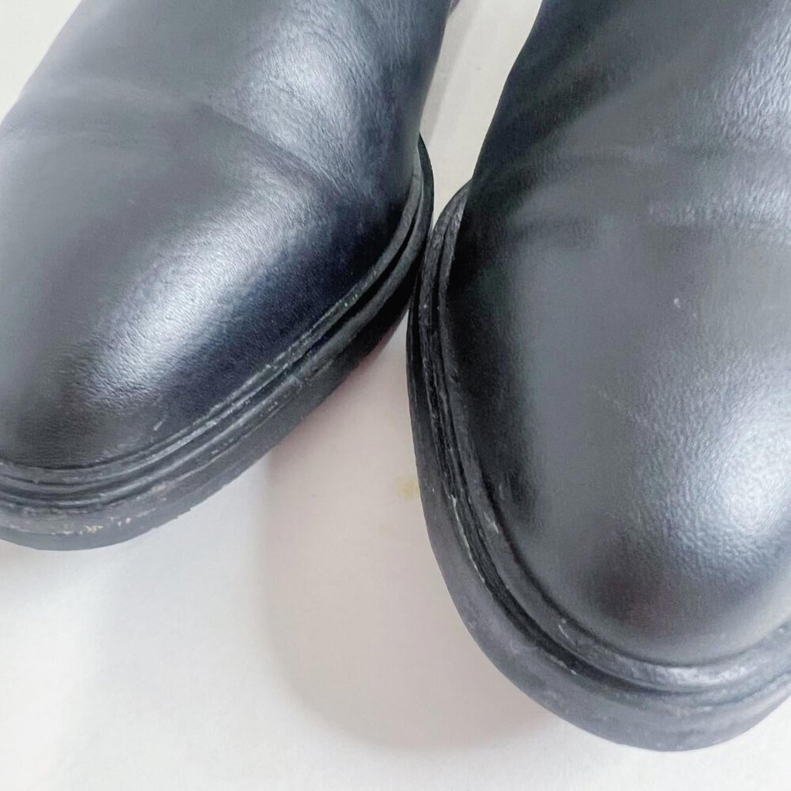 Via Spiga Women's Evanna Leather Booties in Black Ankle Boots Women's Size 7