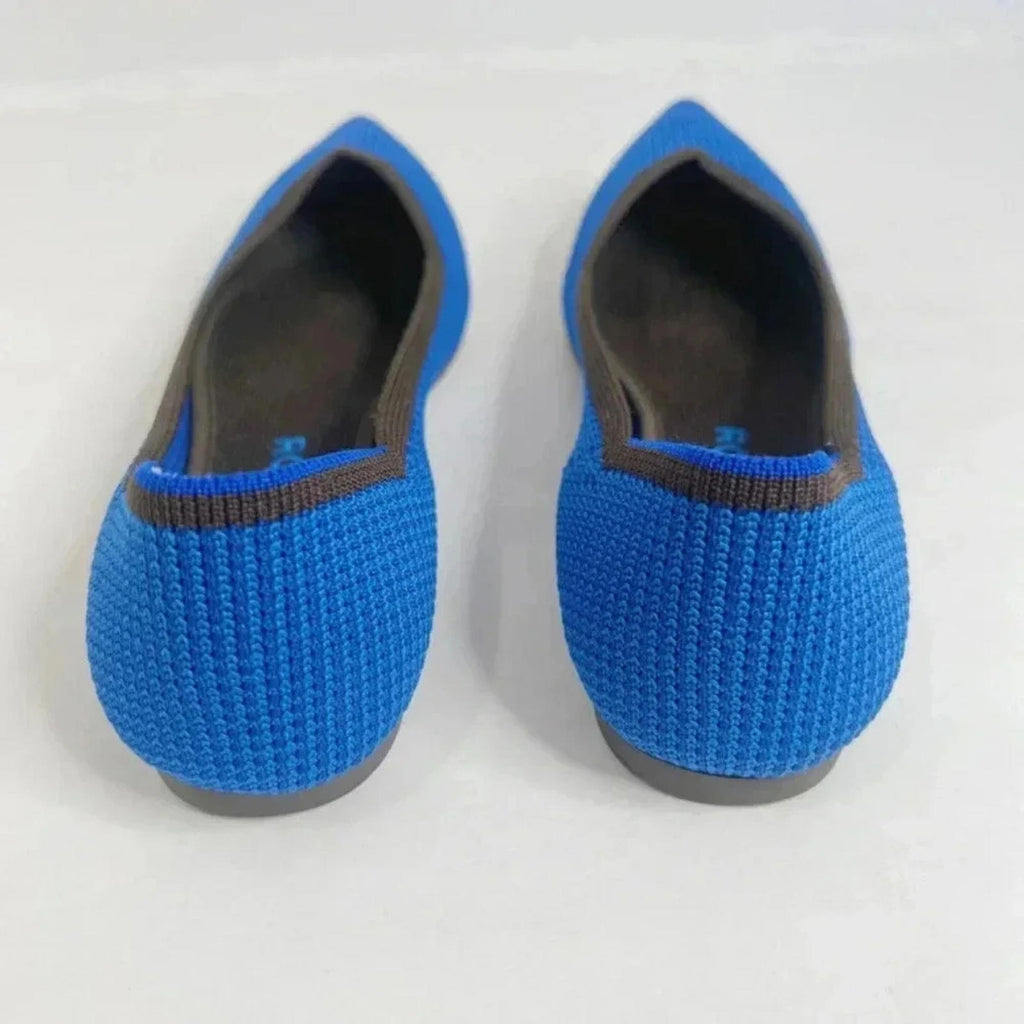 Rothy's Limited Edition The Point Lazuli Blue Knit Pointed Toe Flat Size 7