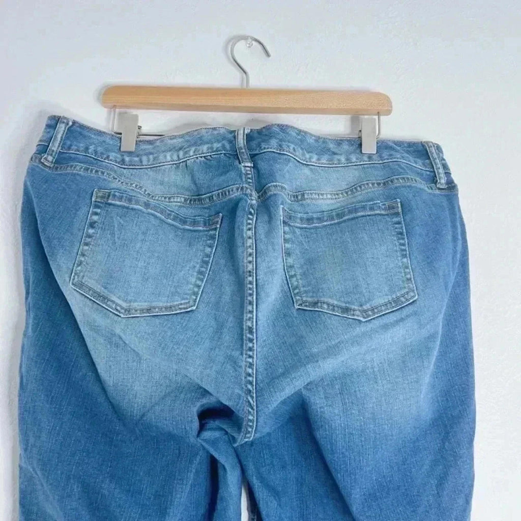 Torrid Distressed Medium Wash Skinny Jeans Distressed Denim Mid Rise Size 16