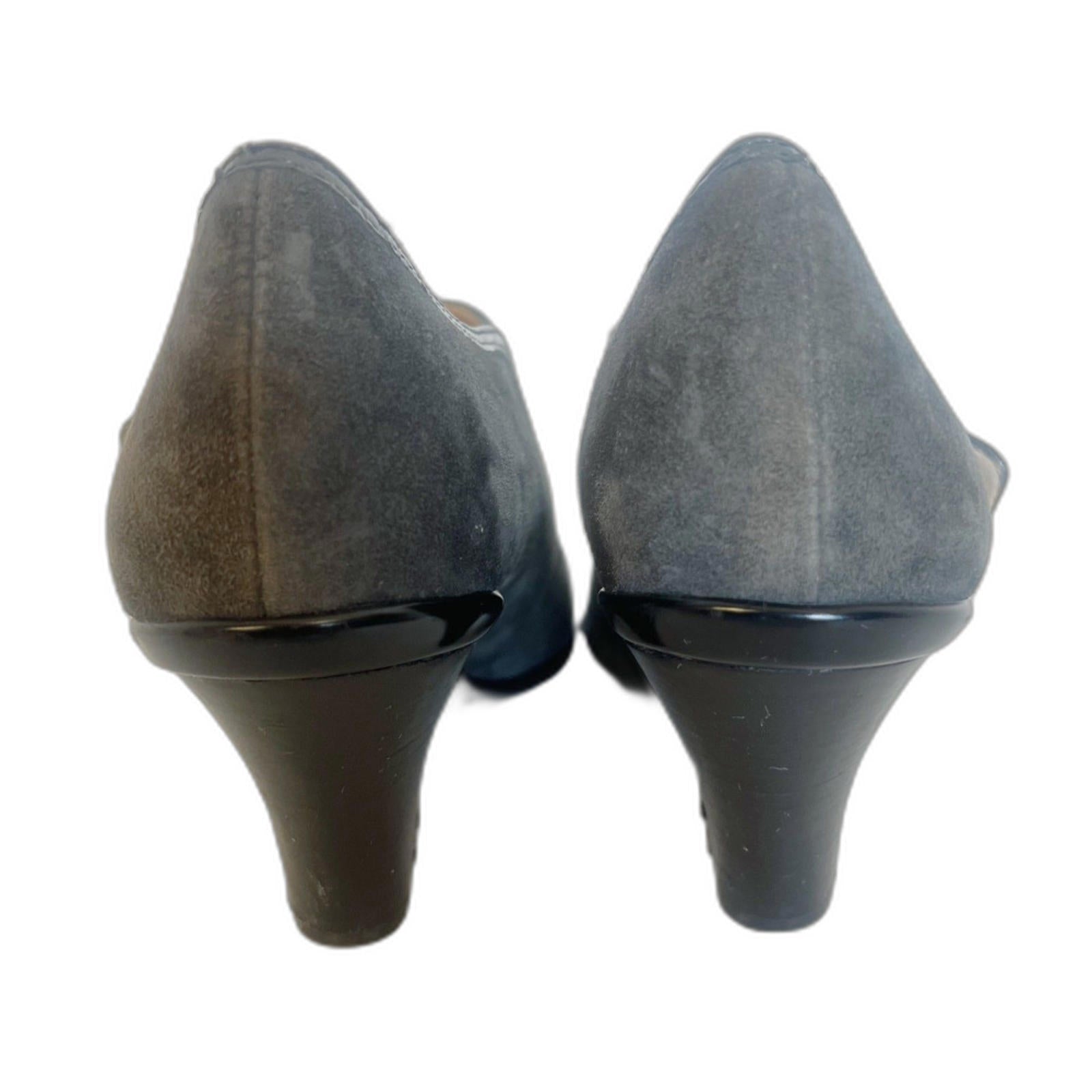 Sofft Mary Janes Grey Suede Heels Pumps Women's Size 8