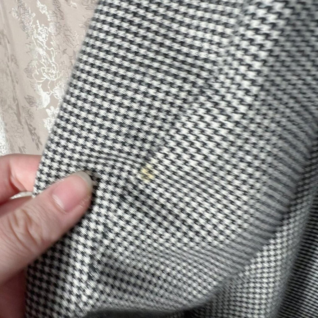 Cashmere Harold Powell Men's Houndstooth Blazer Sportcoat Suit Jacket Size 46