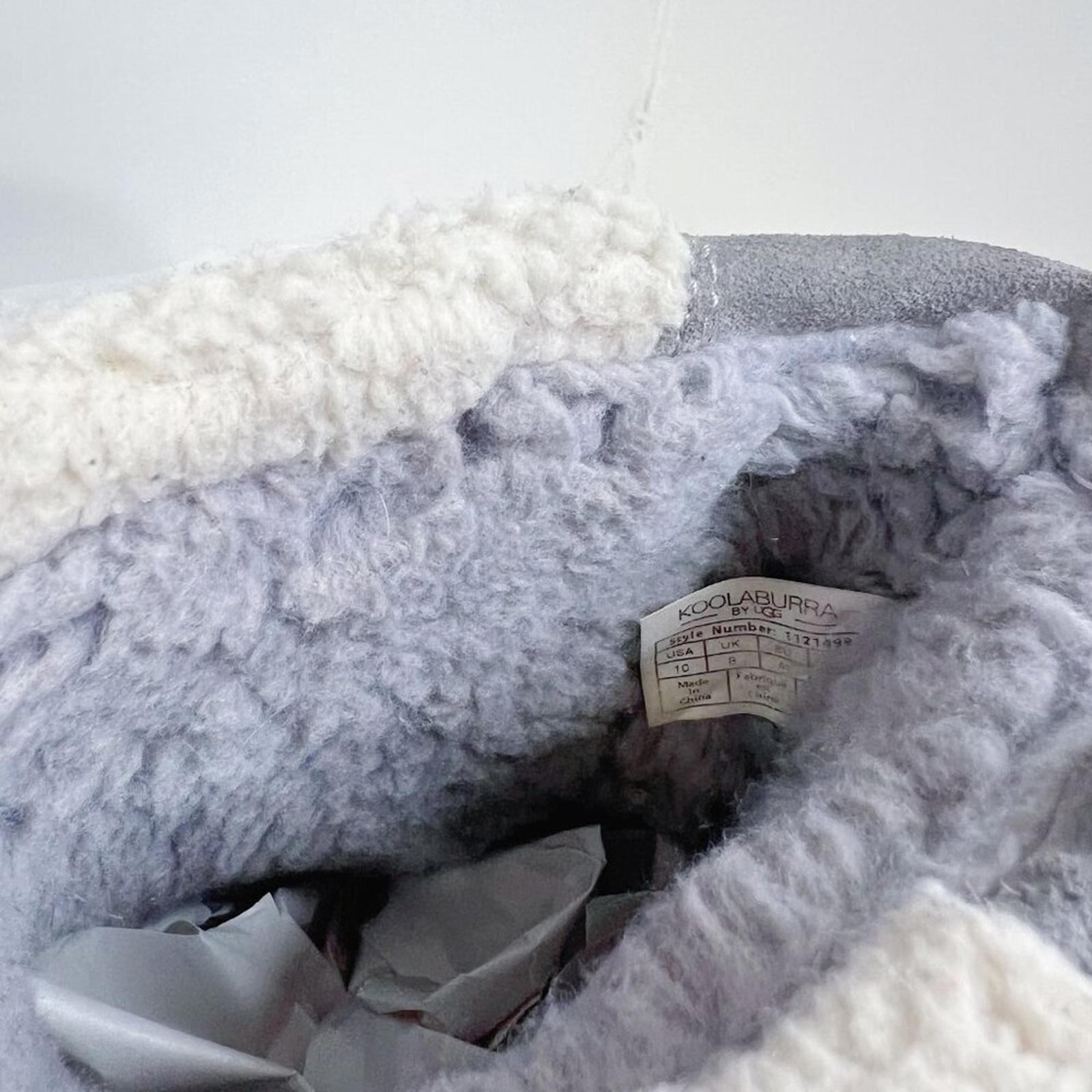 Koolaburra by UGG Michon Short For Women Grey Fuzzy Sheepskin Boots Size 10