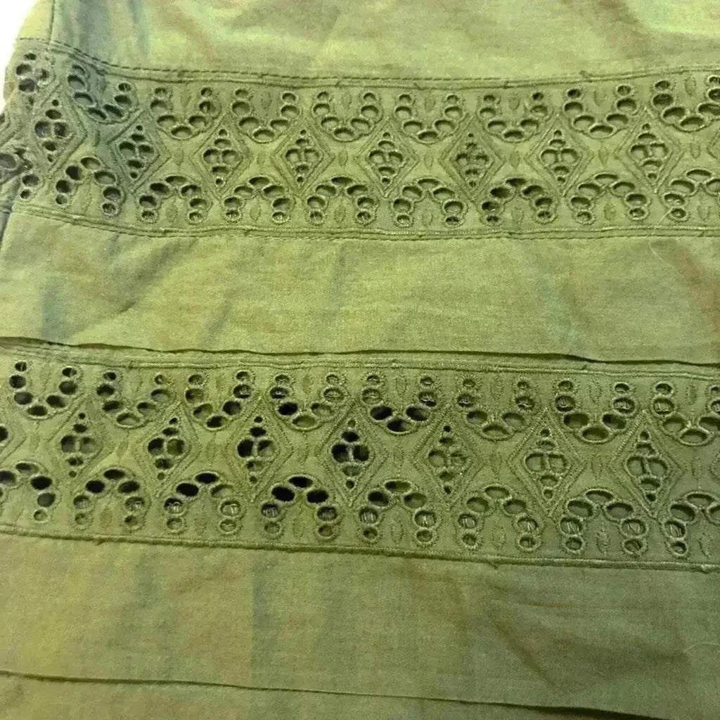 GAP Green Mini Skirt Lace Eyelet Women's Size 2