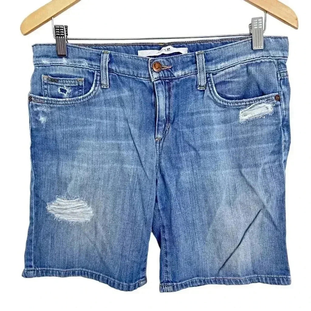 Joe's Jeans Medium Wash Distressed Jean Denim Shorts Low Rise Women's Size 27