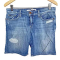 Joe's Jeans Medium Wash Distressed Jean Denim Shorts Low Rise Women's Size 27