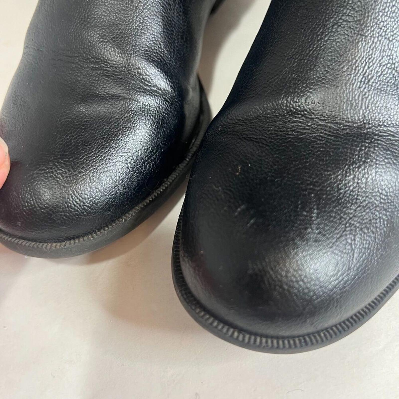 Life Stride X-Amy Black Faux Leather Wide Calf Riding Boots Knee High Size 6.5